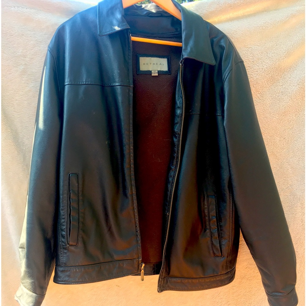 Bomber leather jacket
